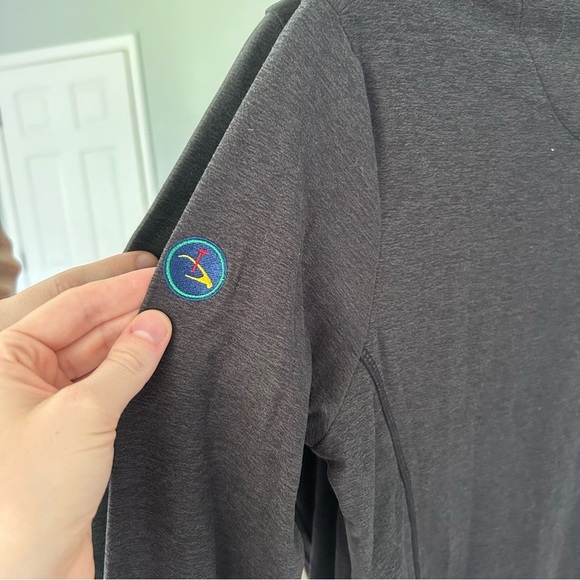 Peter Millar Heather Grey Quarter Zip Popover Golf - Picture 5 of 5